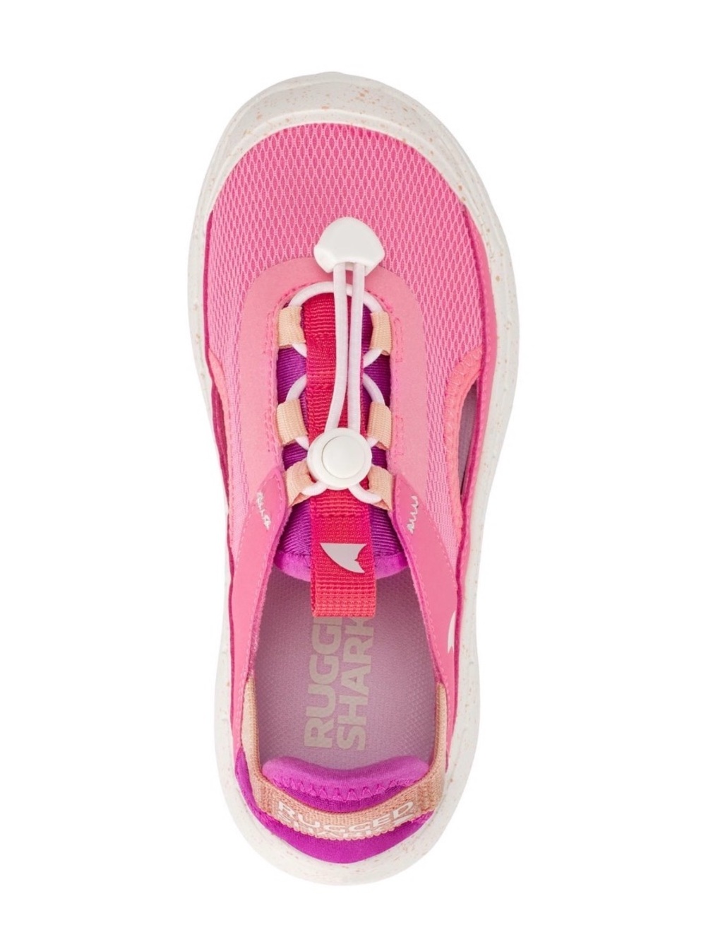 Rugged Shark Kids' Pink Slip-On Sneaker with Easy-Toggle Closure